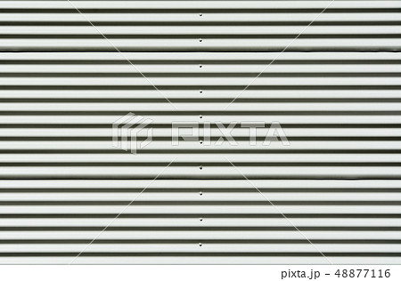 Corrugated white painted metal sheet texture 48877116