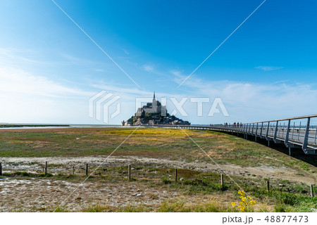 View of Mont Saint Michel against sky 48877473