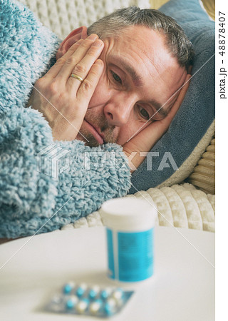 Mature man suffering from depression Mature man suffering from depression 48878407