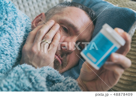 Mature man suffering from depression Mature man suffering from depression 48878409