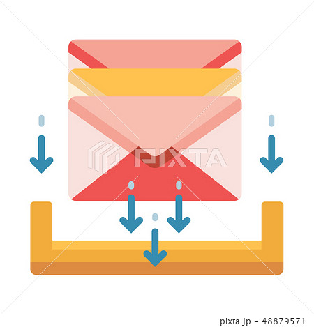 Hold mail flat illustration Hold mail flat illustration 48879571