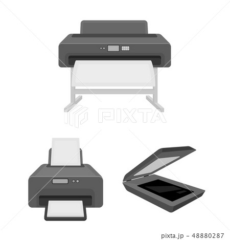 Vector illustration of printer and plotter symbol. Collection of printer and machine stock vector Vector illustration of printer and plotter symbol. Collection of printer and machine stock vector 48880287