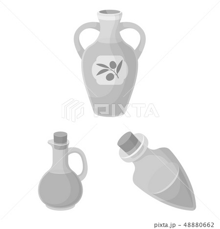 Isolated object of food  and bung logo. Collection of food  and oil  stock vector illustration. 48880662