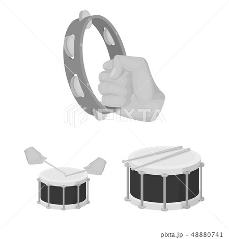 Vector Design Of Drum And Instrument Icon Set のイラスト素材 48880741 Pixta