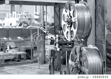 aluminum wires in coils 48880849