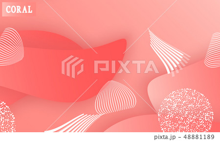 Coral color abstract background. Vector. Coral color abstract background. Vector. 48881189