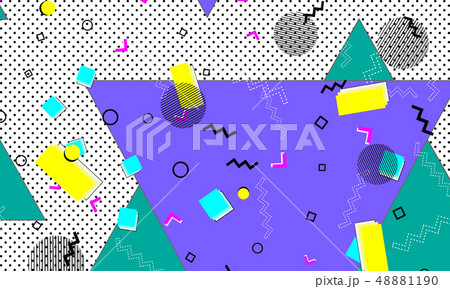 Pop art color background. Memphis pattern Pop art color background. Memphis pattern 48881190