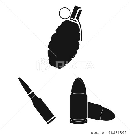 Vector illustration of weapon and war icon. Collection of weapon and inventory stock vector 48881395