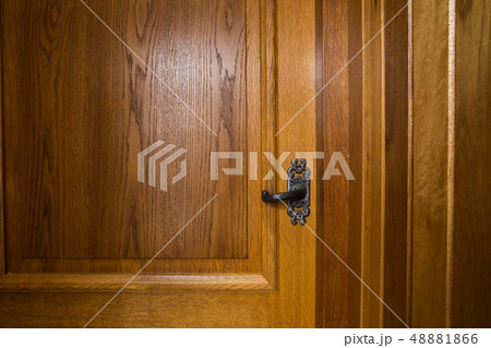 Wooden door antique style, vintage design background texture 48881866