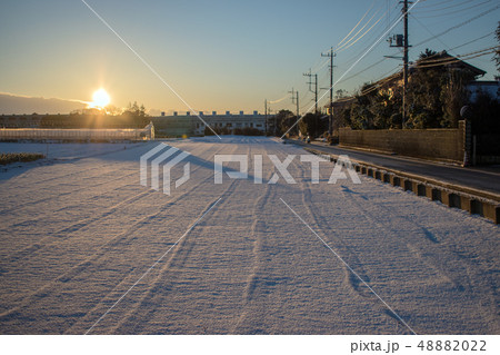雪を照らす朝日 48882022