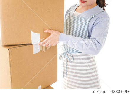 引越しをする若い女性 48883493