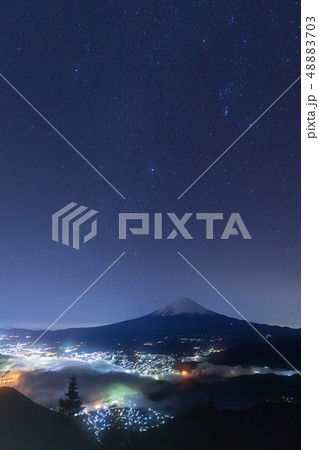 冬の大三角形_富士山 48883703