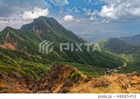 八ヶ岳連峰・地蔵尾根を行く登山者と阿弥陀岳・諏訪方面の展望 八ヶ岳連峰・地蔵尾根を行く登山者と阿弥陀岳・諏訪方面の展望 48885453