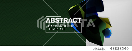 Dark color geometric abstract background, 3d shapes 48888540