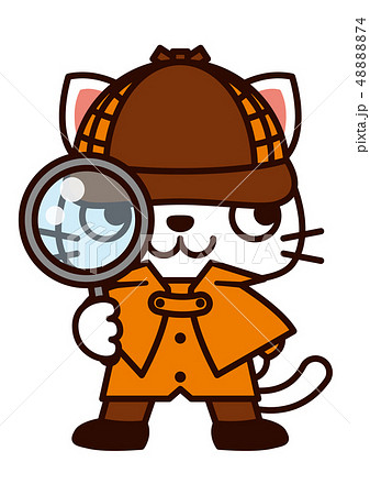 猫探偵のイラスト素材 4874