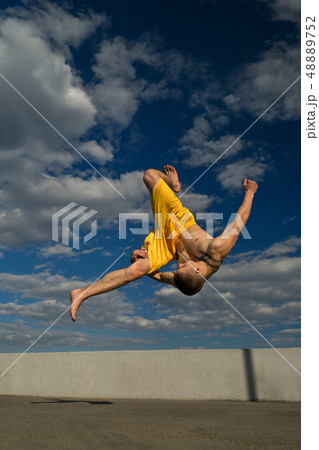 Tricking on the street. Martial arts Tricking on the street. Martial arts 48889752