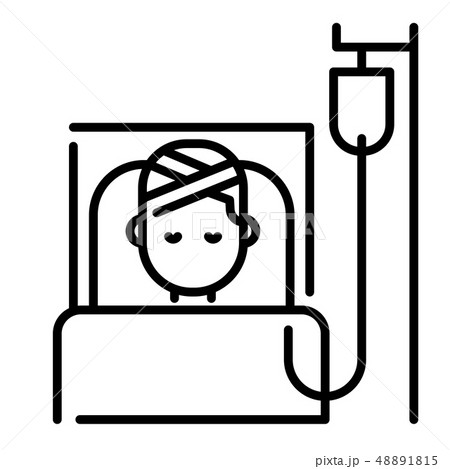 Inpatient department Line illustration Inpatient department Line illustration 48891815