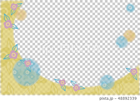 Retro flower frame etc 48892339