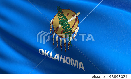 Oklahoma state flag in The United States of Oklahoma state flag in The United States of 48893021
