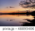 ウトナイ湖の夕景 48893406