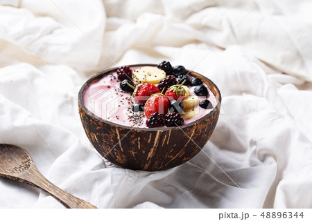 Dessert nice cream with acai berry 48896344