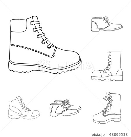 Isolated object of leather and casual logo. Set of leather and formal stock vector illustration. 48896538