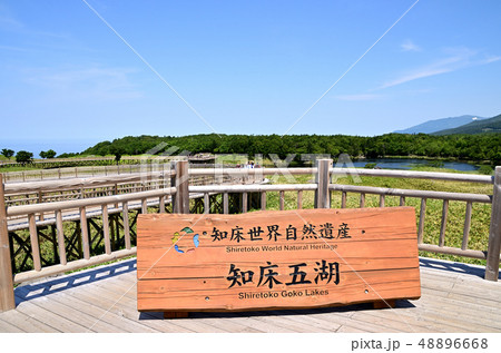 知床五湖、オコツク展望台の名板 知床五湖、オコツク展望台の名板 48896668