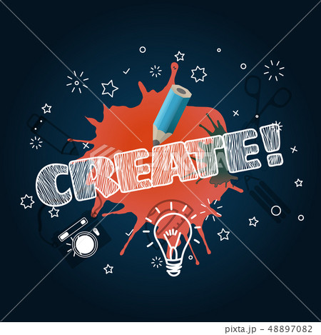 Create. Vector concept. Template for a text 48897082