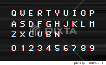 Retro digital type. Computer video game Retro digital type. Computer video game 48897201