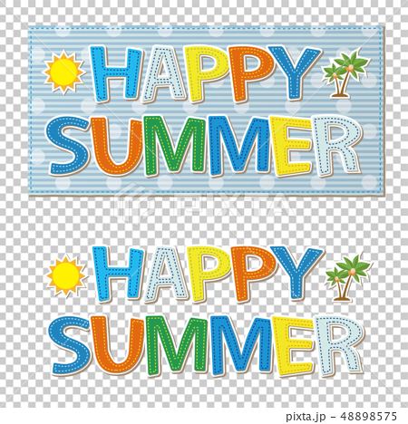 文字素材 アルファベット アップリケ ワッペン 夏 Summerのイラスト素材 48898575 Pixta