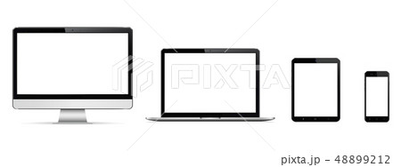 Realistic set of digital devices 48899212