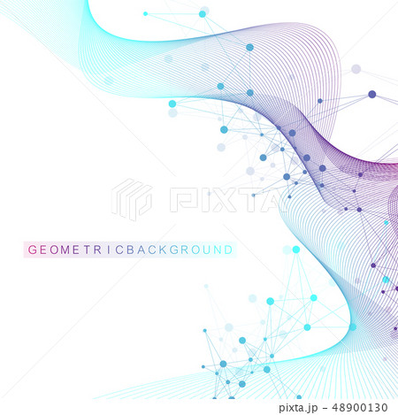 Big Genomic Data Visualization. DNA helix, DNA strand, DNA Test. Molecule or atom, neurons. Abstract 48900130