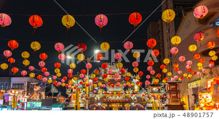 台湾 饒河街 夜市 松山慈祐宮 提灯 台湾 饒河街 夜市 松山慈祐宮 提灯 48901757