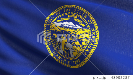 Nebraska state flag in The United States of Nebraska state flag in The United States of 48902287