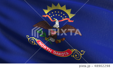 North Dakota state flag in The United States of 48902298