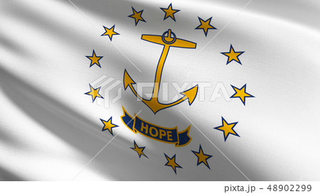 Rhode Island state flag in The United States of 48902299
