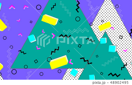 Pop art color background. Memphis pattern 48902495