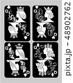 Poker cards Queen set 48902762