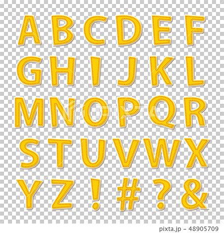 Alphabet Applique Patch Style Orange 48905709