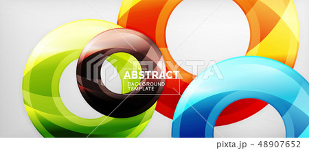 Glossy circles geometric background Glossy circles geometric background 48907652