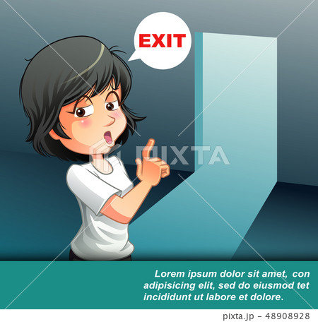 She is talking that exit door. 48908928