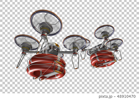 救助ドローン(浮き輪つき・編隊飛行・透過素材) 救助ドローン(浮き輪つき・編隊飛行・透過素材) 48910470