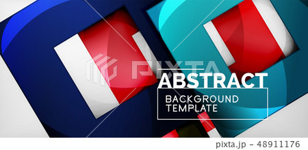 Square background, abstract squares on grey, business or techno template 48911176