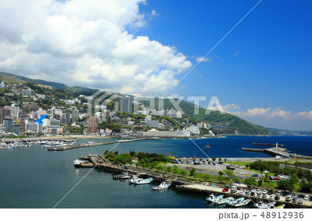 静岡 熱海 市街地 港 熱海温泉 静岡 熱海 市街地 港 熱海温泉 48912936