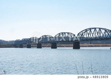 鉄橋 橋梁 橋 アーチ 阿武隈鉄橋 鉄橋 橋梁 橋 アーチ 阿武隈鉄橋 48913809