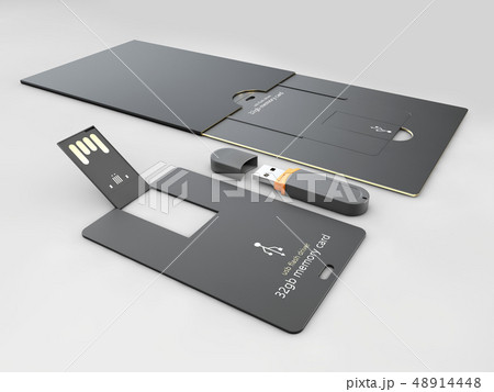 USB flash card template for corporate identity 48914448