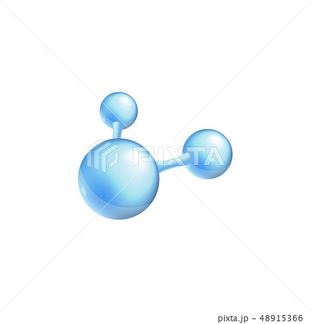 Vector abstract atom molecule blue flat icon Vector abstract atom molecule blue flat icon 48915366