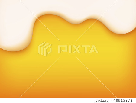 Yellow horizontal beer background with white foam. Yellow horizontal beer background with white foam. 48915372