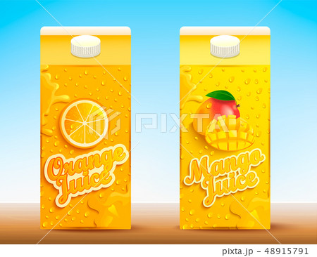 Set of two juice tetra packs with different tastes Set of two juice tetra packs with different tastes 48915791