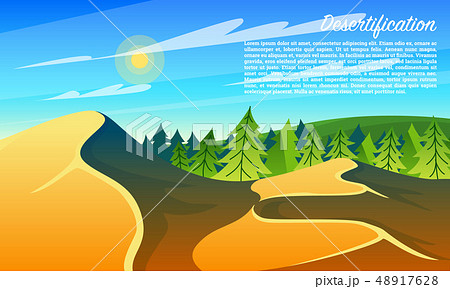 Desertification Forests Climate Change のイラスト素材